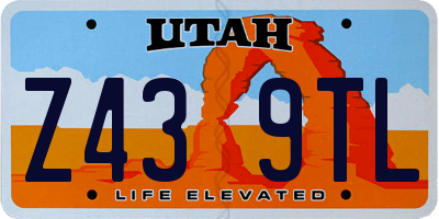 UT license plate Z439TL