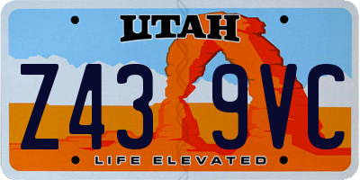 UT license plate Z439VC