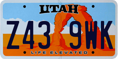 UT license plate Z439WK