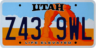 UT license plate Z439WL