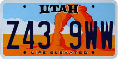 UT license plate Z439WW
