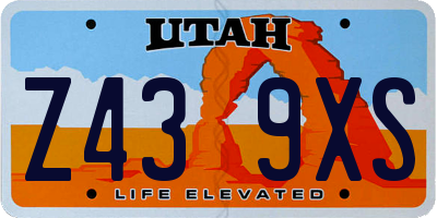 UT license plate Z439XS