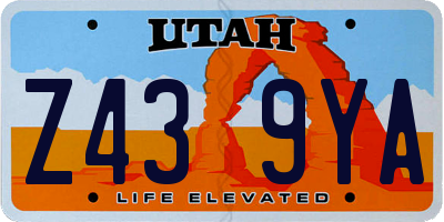 UT license plate Z439YA