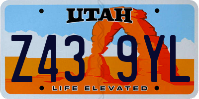 UT license plate Z439YL