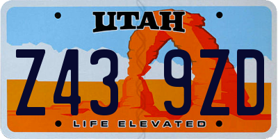 UT license plate Z439ZD