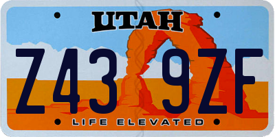 UT license plate Z439ZF