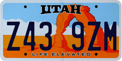 UT license plate Z439ZM