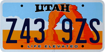 UT license plate Z439ZS