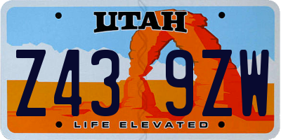 UT license plate Z439ZW