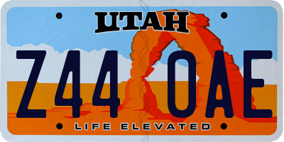 UT license plate Z440AE
