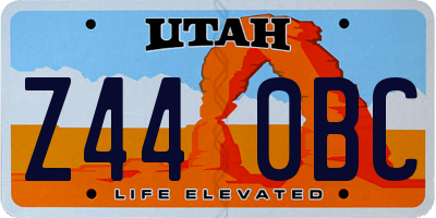 UT license plate Z440BC