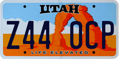 UT license plate Z440CP