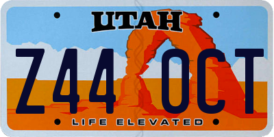 UT license plate Z440CT
