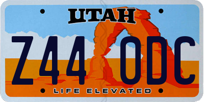 UT license plate Z440DC