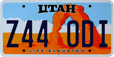 UT license plate Z440DI