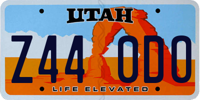 UT license plate Z440DO