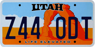 UT license plate Z440DT