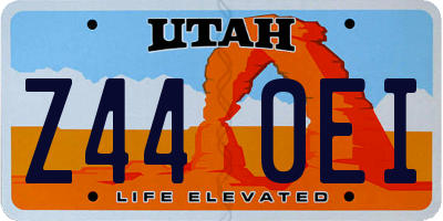 UT license plate Z440EI