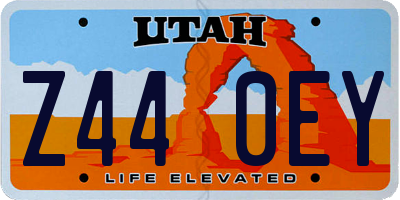 UT license plate Z440EY