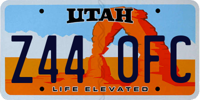 UT license plate Z440FC