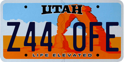 UT license plate Z440FE