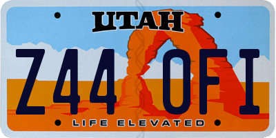 UT license plate Z440FI
