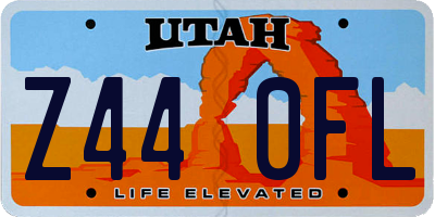 UT license plate Z440FL