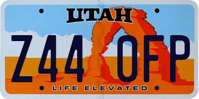 UT license plate Z440FP