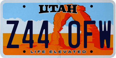 UT license plate Z440FW