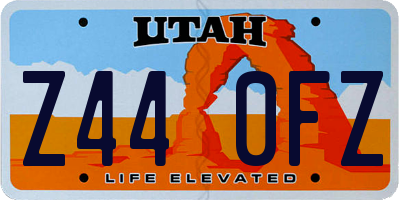 UT license plate Z440FZ