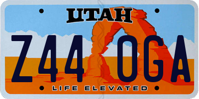 UT license plate Z440GA