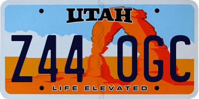 UT license plate Z440GC