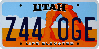 UT license plate Z440GE