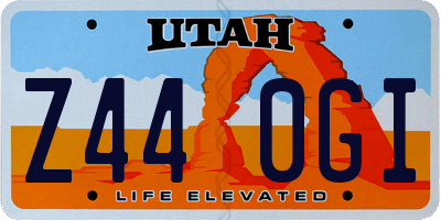 UT license plate Z440GI