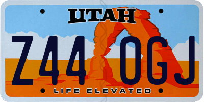 UT license plate Z440GJ