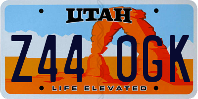 UT license plate Z440GK