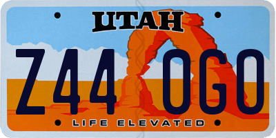 UT license plate Z440GO