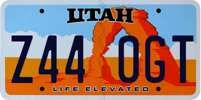 UT license plate Z440GT