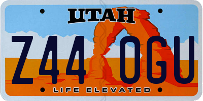 UT license plate Z440GU