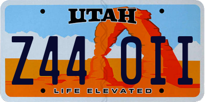 UT license plate Z440II