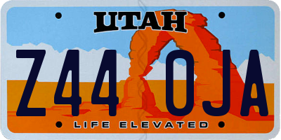 UT license plate Z440JA
