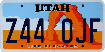 UT license plate Z440JF