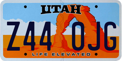 UT license plate Z440JG