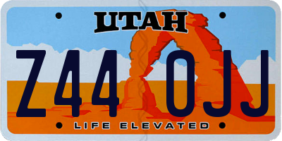UT license plate Z440JJ