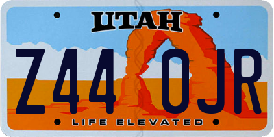 UT license plate Z440JR
