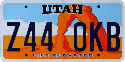UT license plate Z440KB
