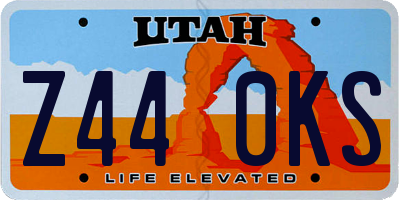 UT license plate Z440KS