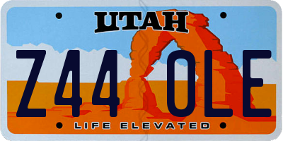UT license plate Z440LE