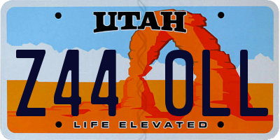 UT license plate Z440LL