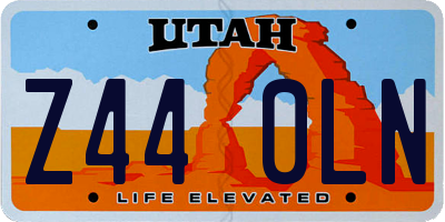 UT license plate Z440LN